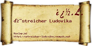 Östreicher Ludovika névjegykártya